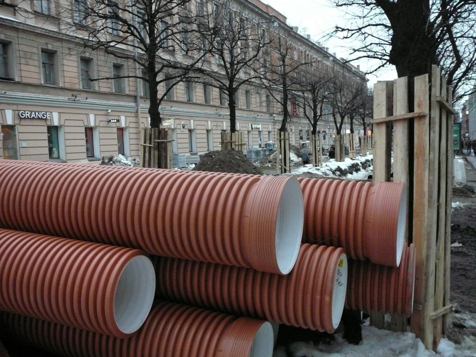 Трубы ИКАПЛАСТ регулярно применяются при строительстве и реконструкции инженерных коммуникаций Санкт-Петербурга